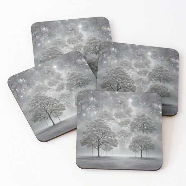 Item preview, Trees on Sparkling Gray Background designed and sold by Sadia  Jannat.