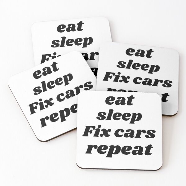 Item preview, Cool Eat Sleep Fix cars Repeat Saying, Funny  designed and sold by Modren-design.