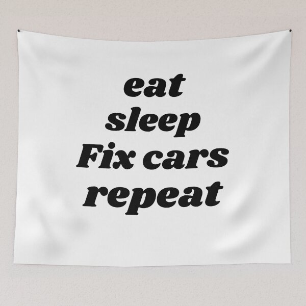 Item preview, Cool Eat Sleep Fix cars Repeat Saying, Funny  designed and sold by Modren-design.