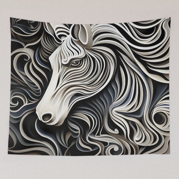 Item preview, intricate swirling realistic zebra pattern designed and sold by dcrc.