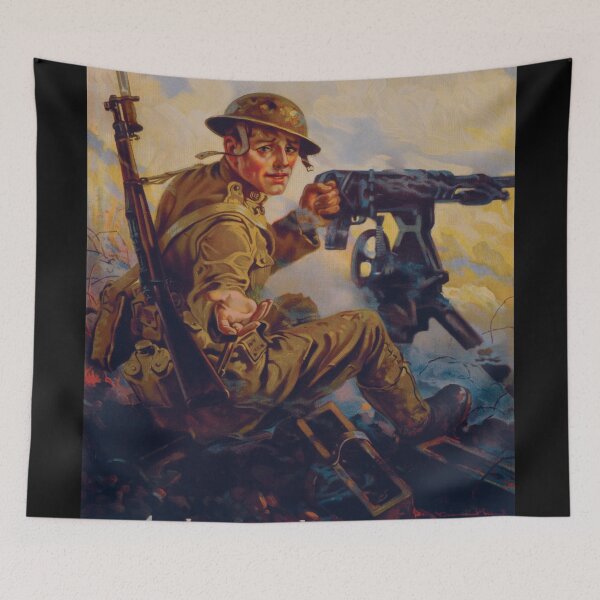 Item preview, Back The Front WWI Propaganda Heroic Soldier designed and sold by InnerCitadel.