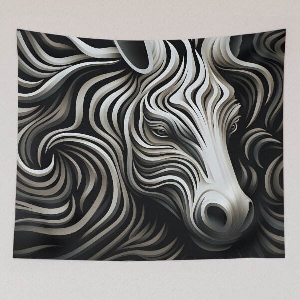 Item preview, intricate swirling realistic zebra pattern designed and sold by dcrc.