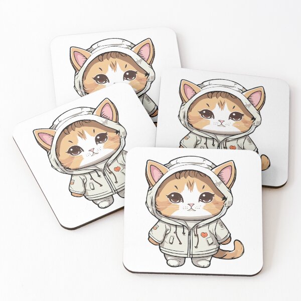 Item preview, Kawaii Cat Outfit White Winter Fashion designed and sold by DavidCreator.