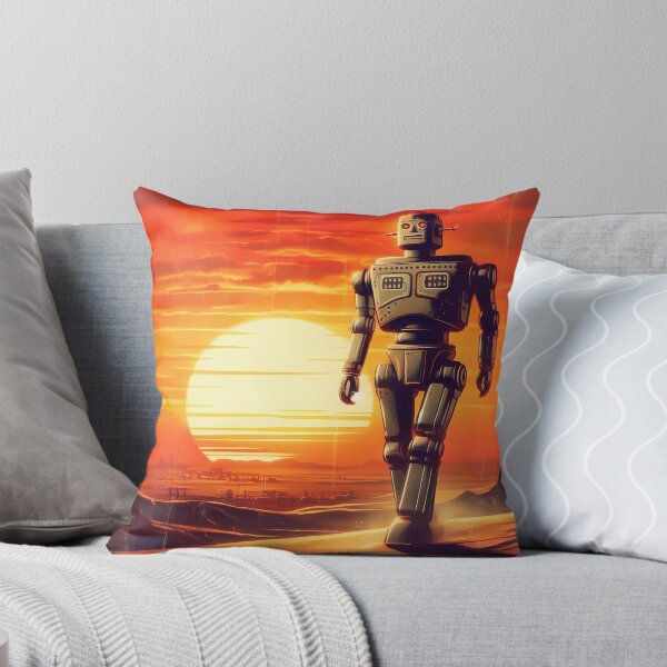 Item preview, Robot in an acopalyptic sunset designed and sold by blackcrabbr.