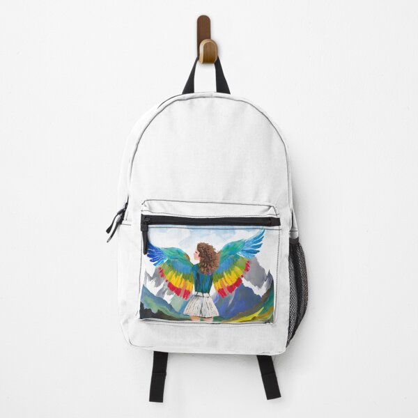 Item preview, Girl with colorful wings in the mountains designed and sold by uliklo.