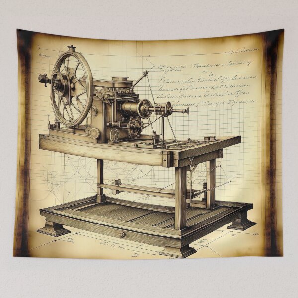 Item preview, An old drawing of the machine designed and sold by LanaGustavsson.