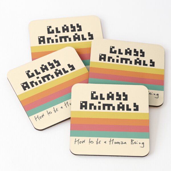 Item preview, How To Be A Human Being Retro Design Glass Animals designed and sold by GreatAndNerdy.