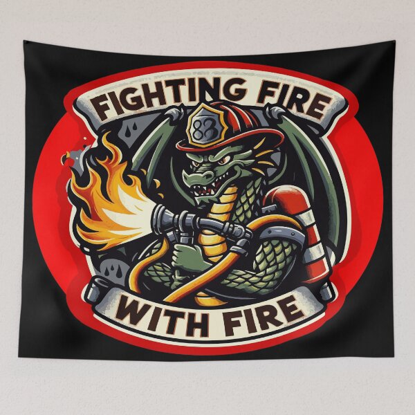 Item preview, Dragon Fire Fighter - Fighting Fire With Fire designed and sold by MegaDirt.