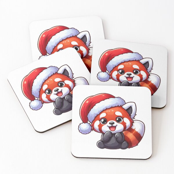 Item preview, Red panda santa  designed and sold by Wxjtecki.