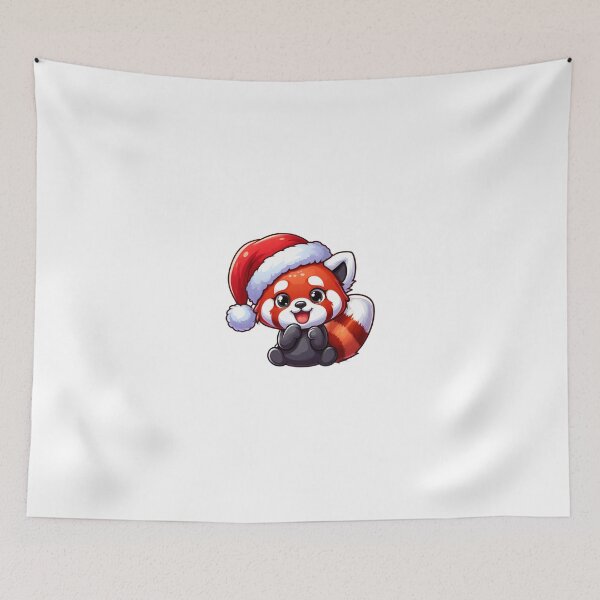 Item preview, Red panda santa  designed and sold by Wxjtecki.