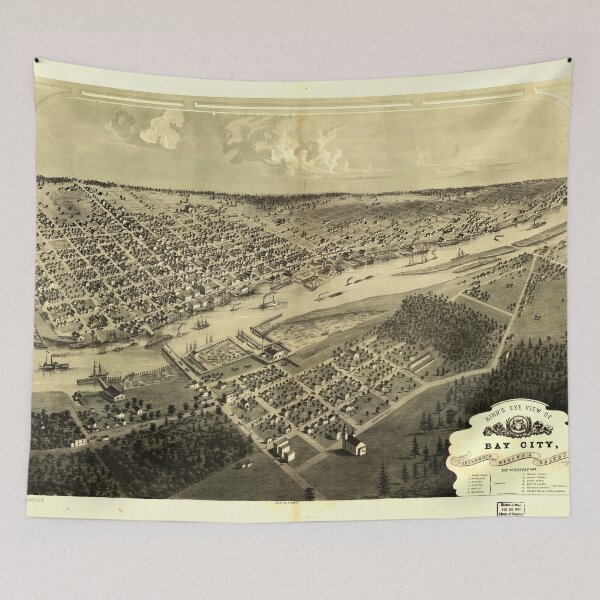 Aperçu de l'œuvre Bay City, Michigan (1867) créée et vendue par allhistory.