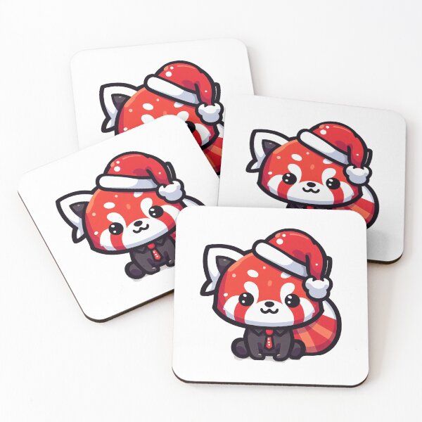 Item preview, Red panda santa  designed and sold by Wxjtecki.