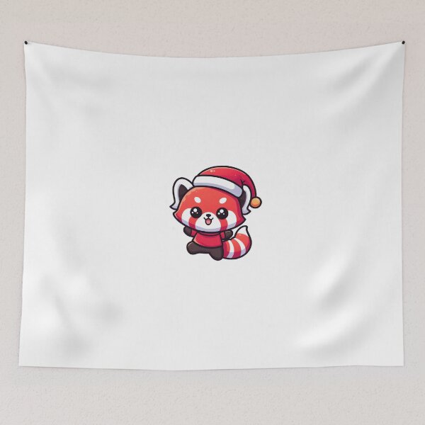 Item preview, Red panda santa  designed and sold by Wxjtecki.