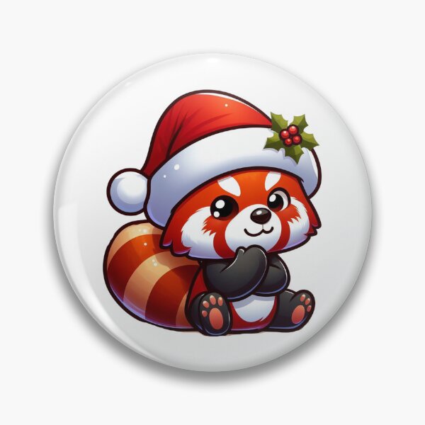 Item preview, Red panda santa  designed and sold by Wxjtecki.