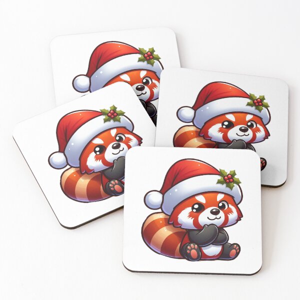 Item preview, Red panda santa  designed and sold by Wxjtecki.