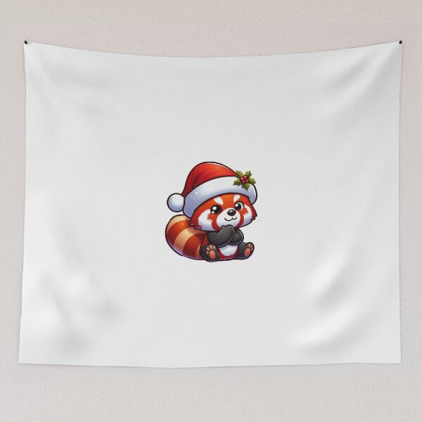 Item preview, Red panda santa  designed and sold by Wxjtecki.