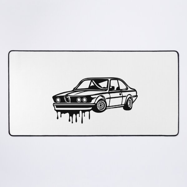 Item preview, Black and White Minimalist Retro Car designed and sold by Lab4YourStyle.