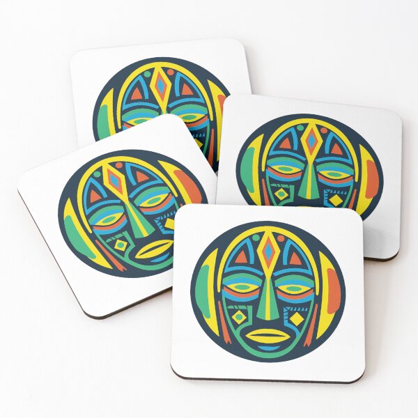 Item preview, A ROUND AND COLORFUL INDIAN MASK designed and sold by infinitearte.