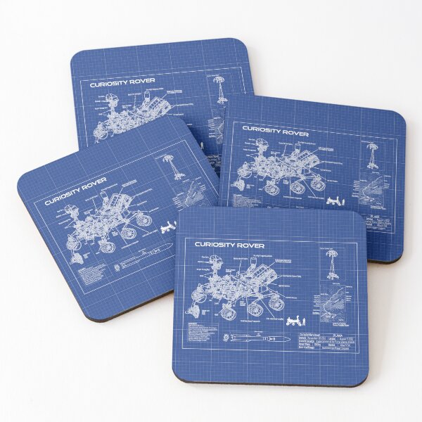 Item preview, Mars Curiosity Rover Blueprint  designed and sold by CaryJacobsArt.