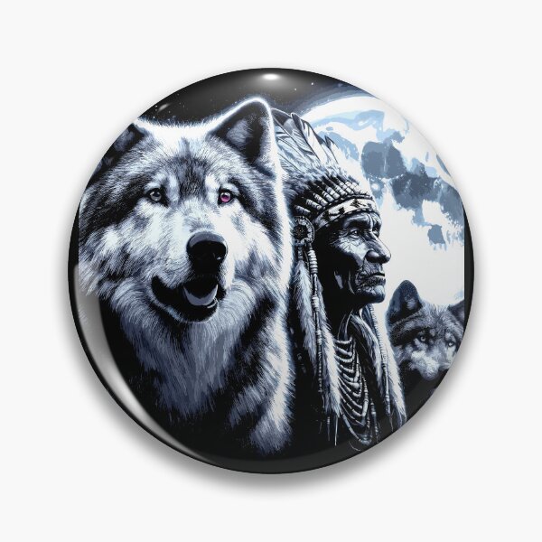 Item preview, The Wise Wolves-Native American imagery designed and sold by Artbyminga.