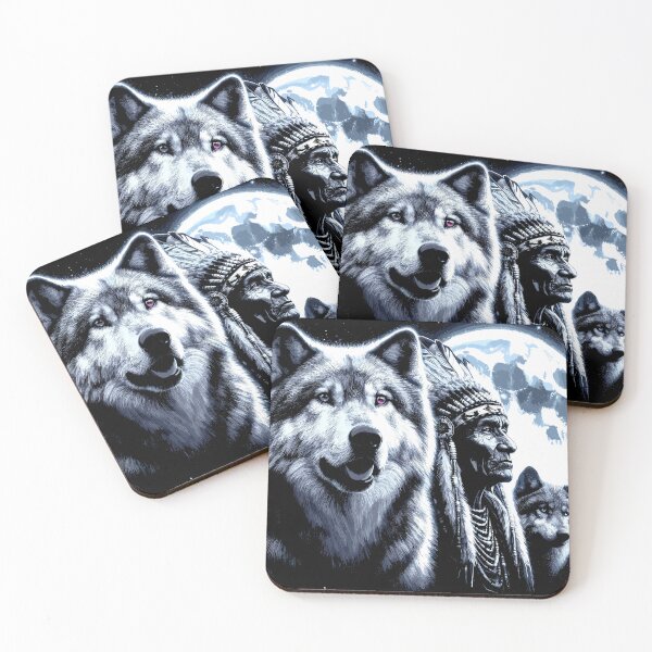 Item preview, The Wise Wolves-Native American imagery designed and sold by Artbyminga.