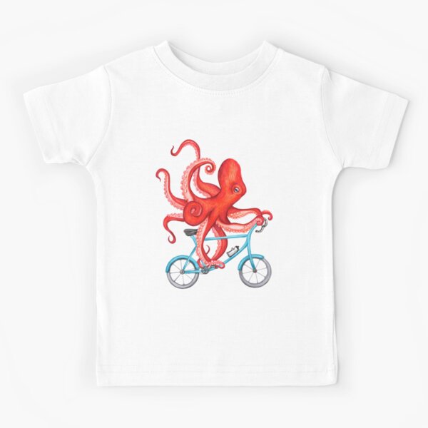 Cycling octopus Kids T-Shirt