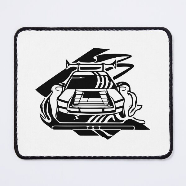 Item preview, Black and White Minimalist Track American Car designed and sold by Lab4YourStyle.
