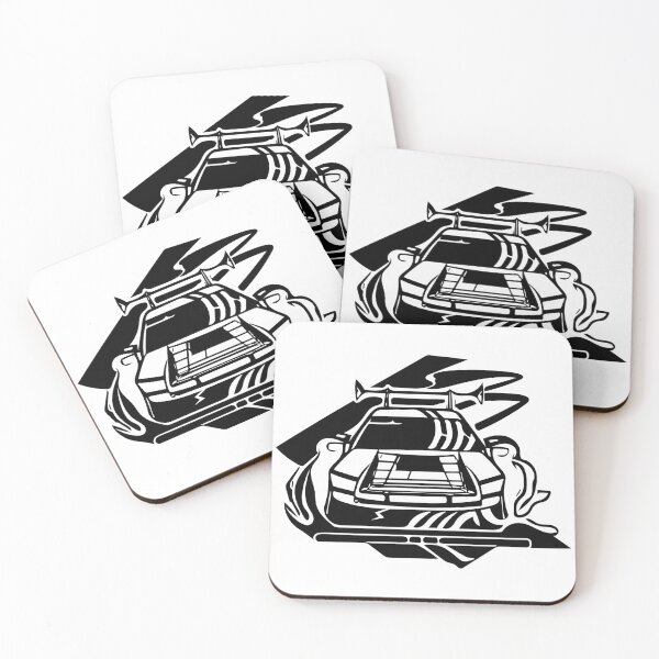 Item preview, Black and White Minimalist Track American Car  designed and sold by Lab4YourStyle.