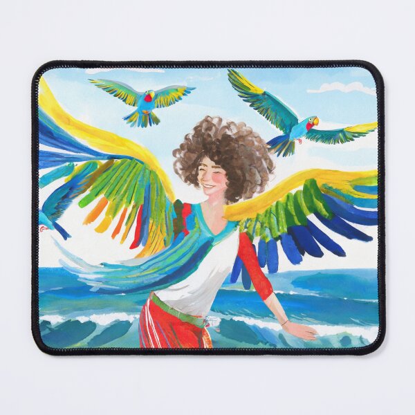 Item preview, Happy girl with wings on the beach designed and sold by uliklo.