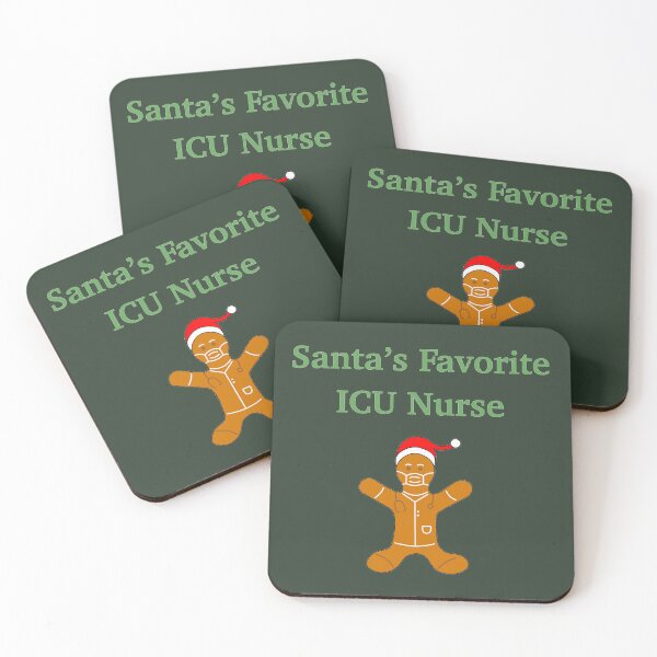 Item preview, Santa’s Favorite ICU Nurse designed and sold by peachesandfizz.