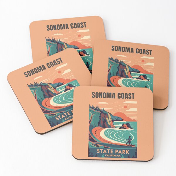 Item preview, A Vintage Travel Art of the Sonoma Coast State Park - California - US  designed and sold by GoodOldVintage.