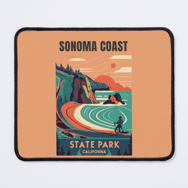Item preview, A Vintage Travel Art of the Sonoma Coast State Park - California - US  designed and sold by GoodOldVintage.