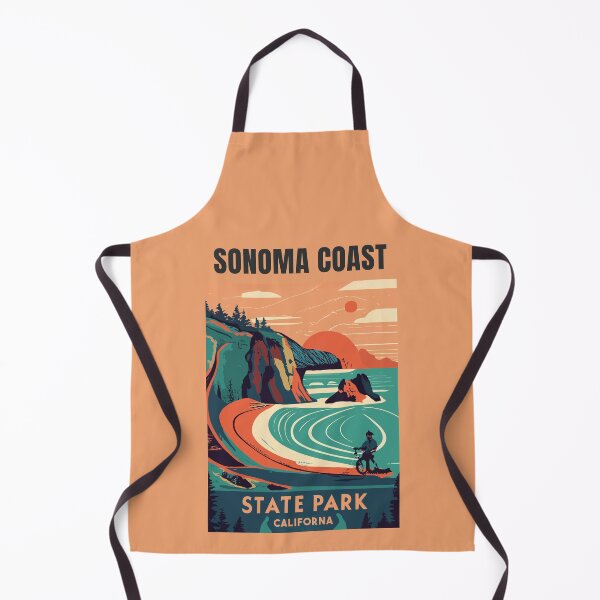 Item preview, A Vintage Travel Art of the Sonoma Coast State Park - California - US designed and sold by GoodOldVintage.