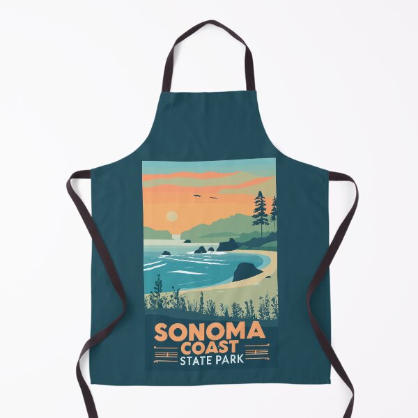 Item preview, A Vintage Travel Art of the Sonoma Coast State Park - California - US designed and sold by GoodOldVintage.