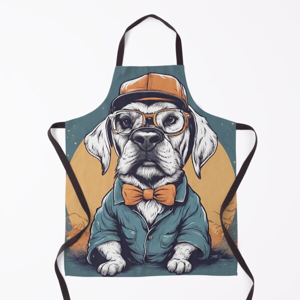 Item preview, Sunrise dog, yellow, blue designed and sold by MyartStudioTB.
