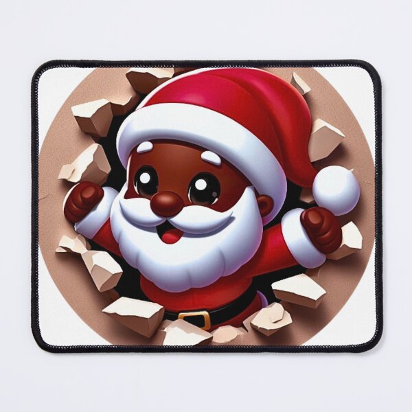 Item preview, 3D Hole in the wall black Santa designed and sold by RachelRebel.