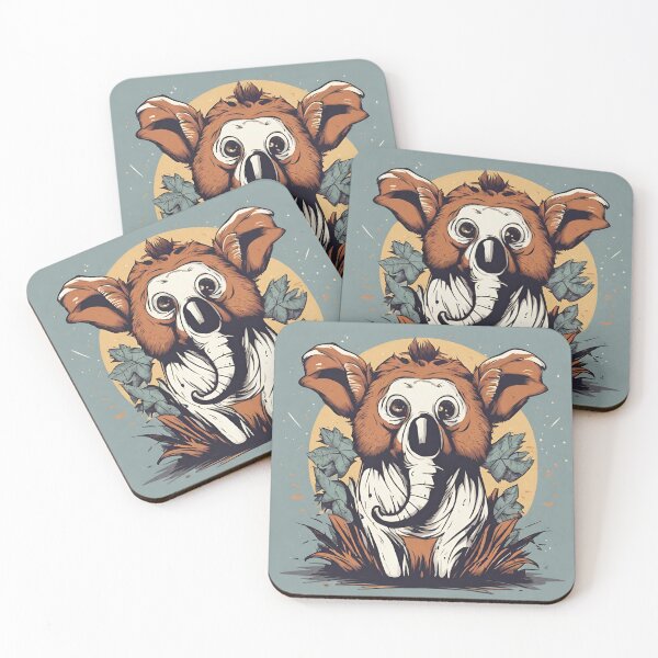 Item preview, Sunrise elephant, yellow, blue, orange, brown designed and sold by MyartStudioTB.