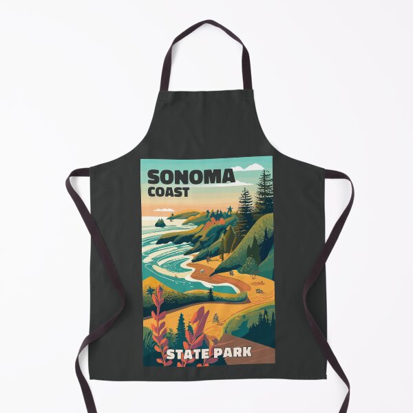 Item preview, A Vintage Travel Art of the Sonoma Coast State Park - California - US designed and sold by GoodOldVintage.