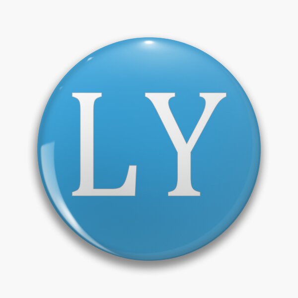 Item preview, LY Initials Monogram Elegant White Letters designed and sold by Jeallan Designs.