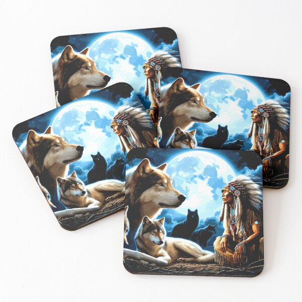 Item preview, The Wolf Keeper-Native American imagery designed and sold by Artbyminga.