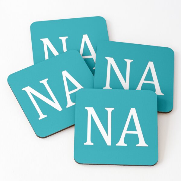 Item preview, NA Initials Monogram Elegant White Letters designed and sold by Jeallan Designs.
