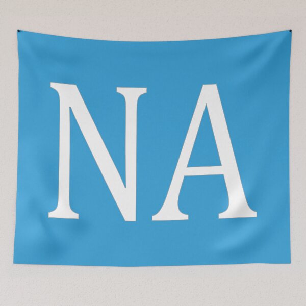 Item preview, NA Initials Monogram Elegant White Letters designed and sold by Jeallan Designs.