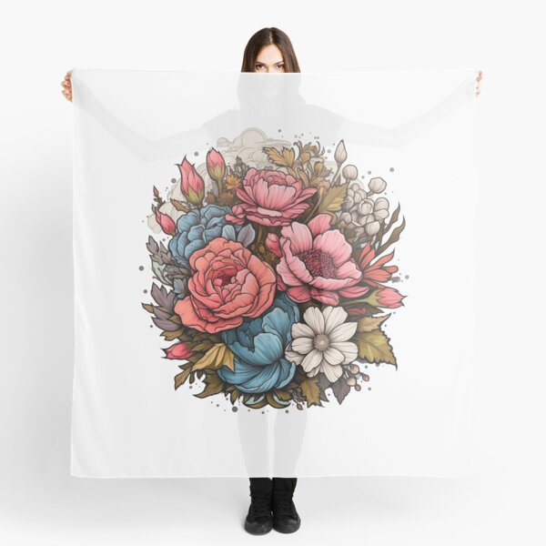 Beautiful flower bouquets Scarf