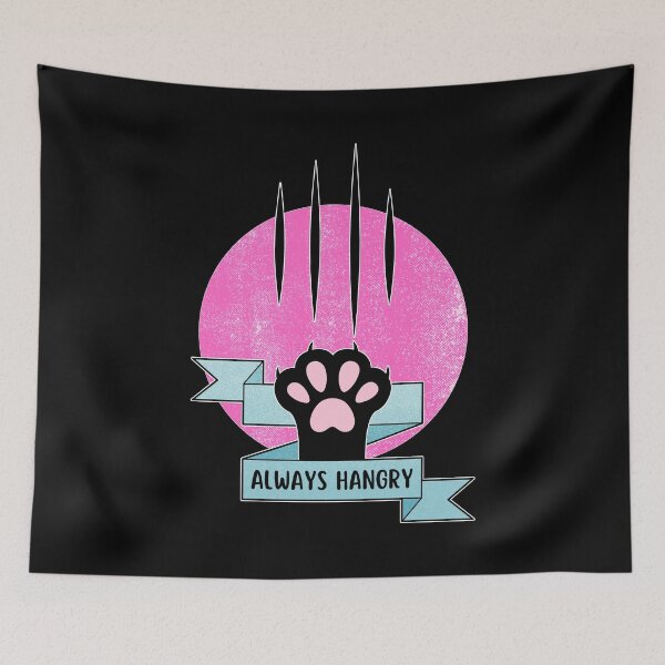 Item preview, Always Hangry | Cat Paw | Cat Pun designed and sold by ObsidianDaz.
