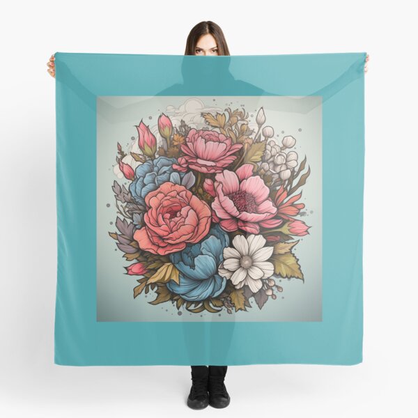 Beautiful flower bouquets Scarf