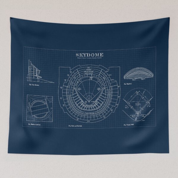 Item preview, SkyDome. Rogers Center. Toronto, Ontario, Canada (Navy Blueprint) designed and sold by BGALAXY.