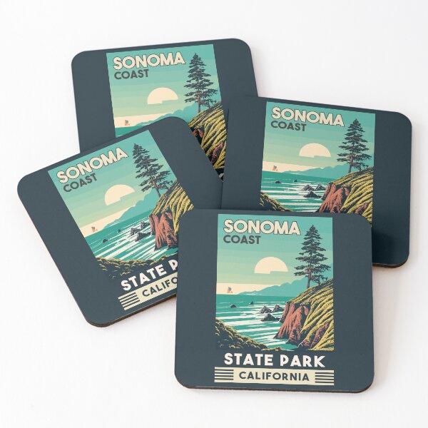 Item preview, A Vintage Travel Art of the Sonoma Coast State Park - California - US  designed and sold by GoodOldVintage.