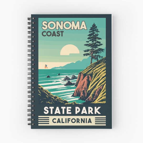 Item preview, A Vintage Travel Art of the Sonoma Coast State Park - California - US  designed and sold by GoodOldVintage.
