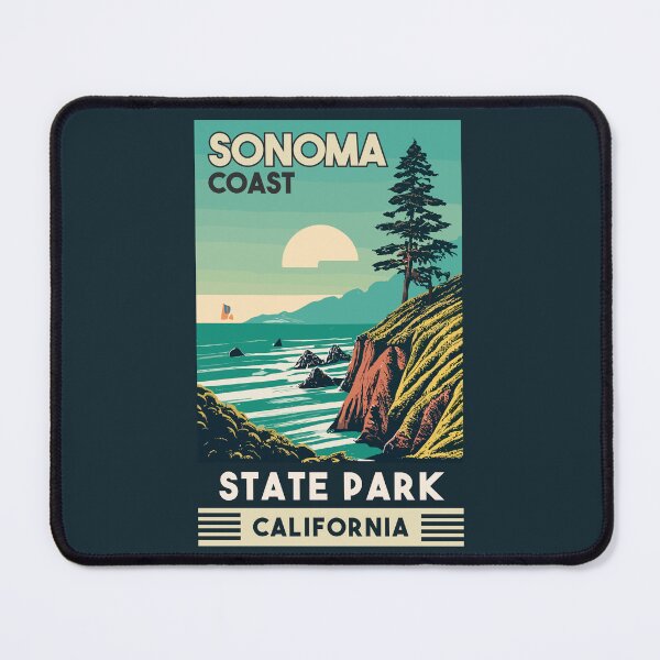 Item preview, A Vintage Travel Art of the Sonoma Coast State Park - California - US  designed and sold by GoodOldVintage.