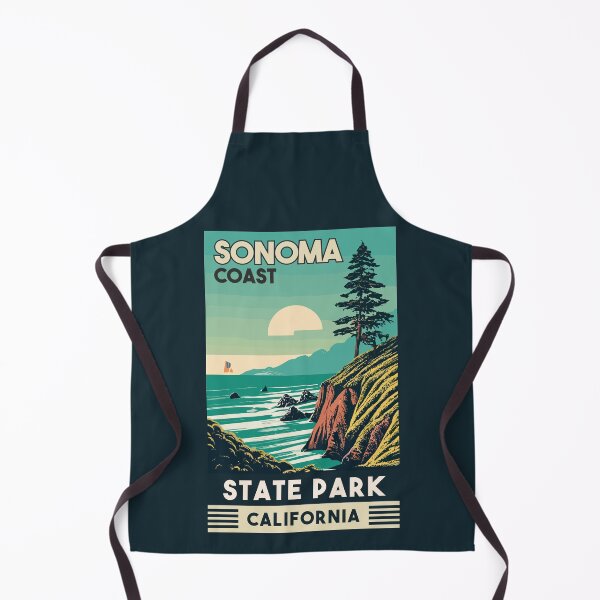 Item preview, A Vintage Travel Art of the Sonoma Coast State Park - California - US designed and sold by GoodOldVintage.